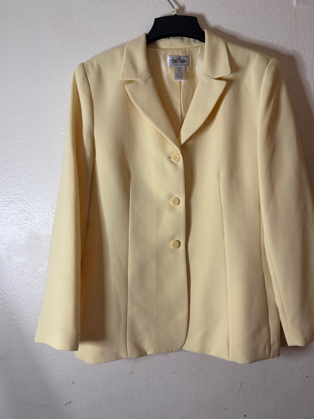 Bob Mackie in Yellow Tailored Blazer